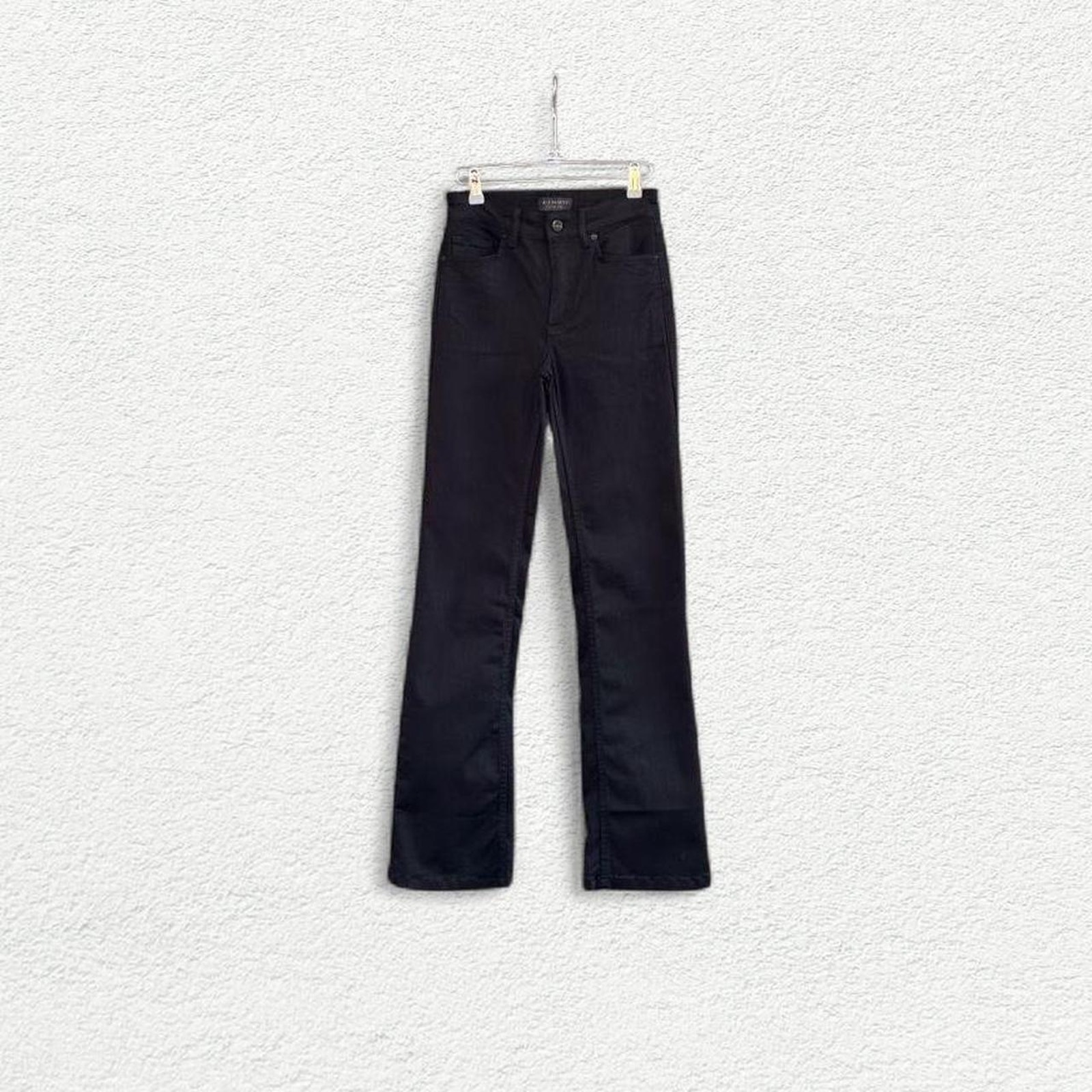 Allsaints Haldan Slim Bootcut Jeans In Black